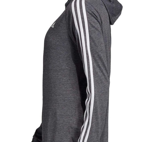 EUC adidas Women’s Transition Lightweight Hoodie Workout Gym Size L Heather Gray - Picture 2 of 6